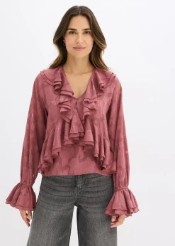 Blouse en mousseline légèrement transparente