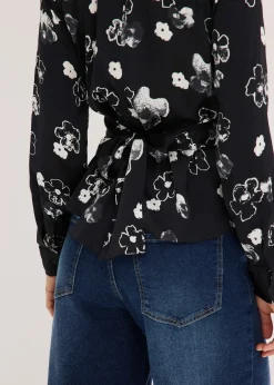 Blouse en satin fluide