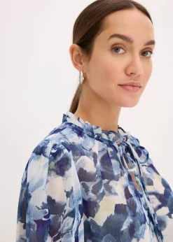 Blouse imprimée en mousseline
