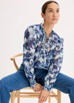 Blouse imprimée en mousseline