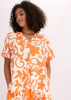 Blouse imprimée en viscose fluide