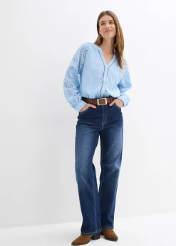 Blouse longue en gaze de coton légère