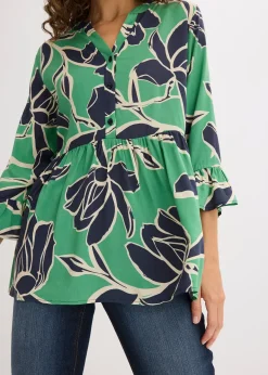 Blouse longue en viscose fluide