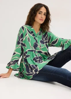 Blouse longue en viscose fluide
