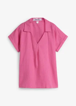 Blouse longue et légère en lin mélangé
