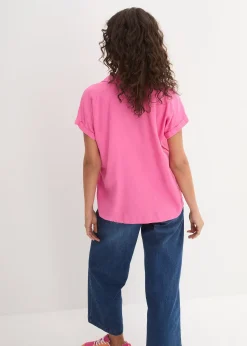 Blouse longue et légère en lin mélangé
