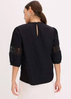 Blouse manches courtes contenant du lin