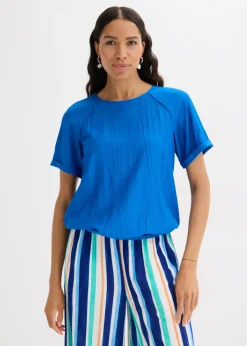 Blouse manches courtes en viscose mélangée