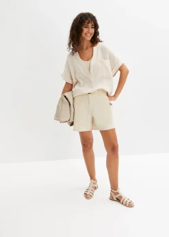 Blouse manches courtes en gaze de coton