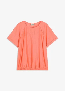 Blouse manches courtes en viscose mélangée