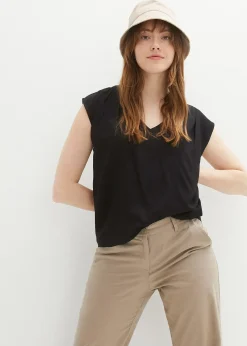 Blouse manches courtes en viscose fluide