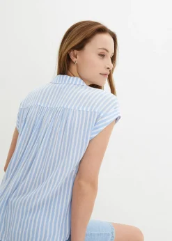 Blouse manches courtes en viscose fluide