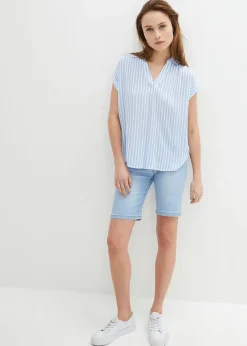 Blouse manches courtes en viscose fluide