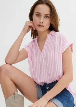 Blouse manches courtes en viscose fluide