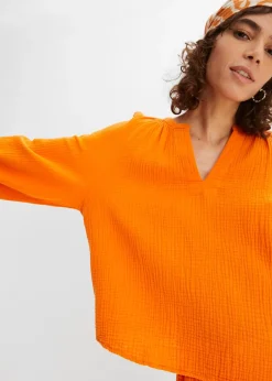 Blouse oversize en gaze de coton