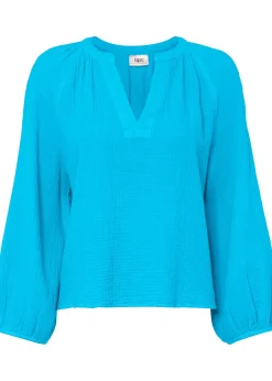 Blouse oversize en gaze de coton