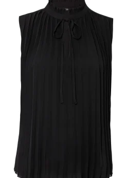 Blouse plissée sans manches