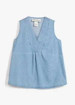 Blouse sans manches en jean