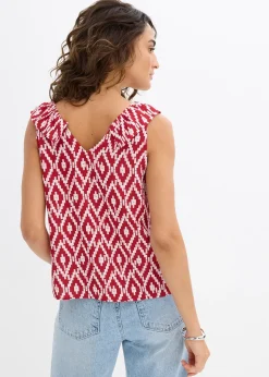 Blouse sans manches en viscose fluide