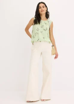 Blouse sans manches en viscose fluide