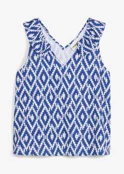 Blouse sans manches en viscose fluide