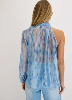Blouse une épaule en crêpe