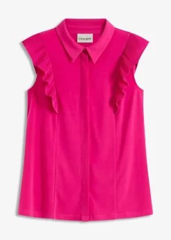 Blouse volantée en jersey