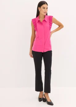 Blouse volantée en jersey