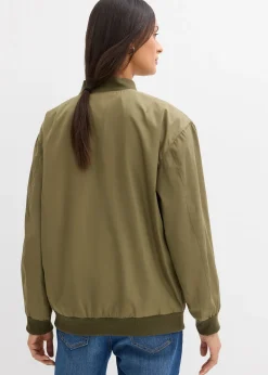 Blouson aviateur large à doublure léopard