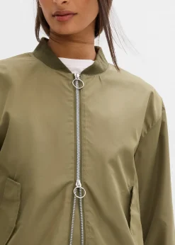 Blouson aviateur large à doublure léopard