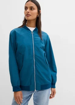Blouson aviateur large à doublure léopard