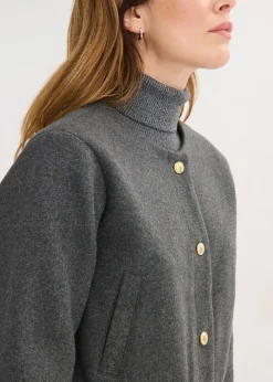 Blouson court en maille bouclette