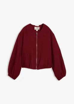 Blouson doux en maille bouclette