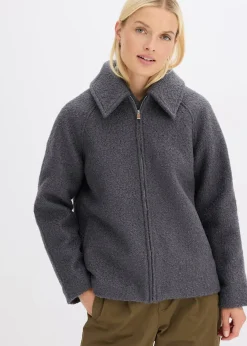 Blouson en maille bouclette douce