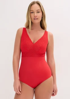 Body sculptant avec dentelle cœurs, maintien modéré