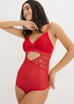 Body-string à dentelle cœurs