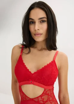 Body-string à dentelle cœurs