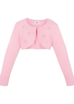 Boléro en maille avec applications papillon