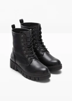 Boots à lacets et semelle crantée