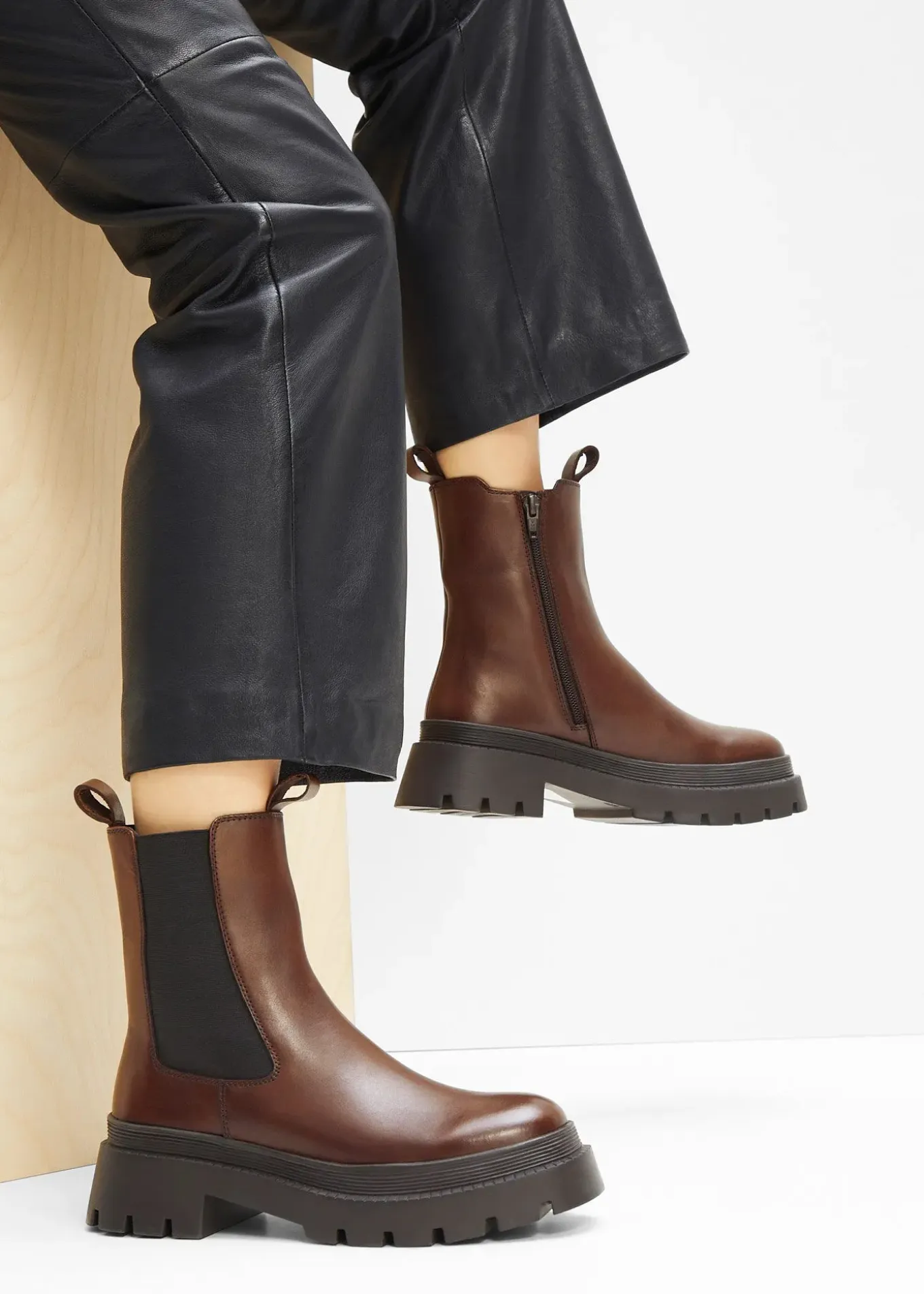 Boots Chelsea en cuir