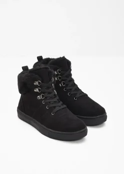Boots fourrées à lacets