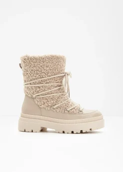 Boots fourrées à lacets