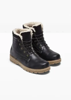 Boots fourrées à lacets