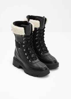Boots fourrées à lacets