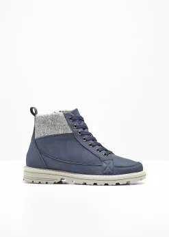 Boots lacées à semelle crantée