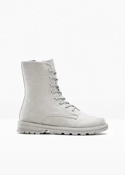Boots lacées à semelle crantée