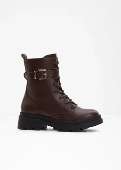 Boots lacées avec boucle