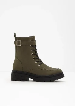 Boots lacées avec boucle