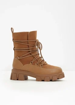 Boots lacées et doublées