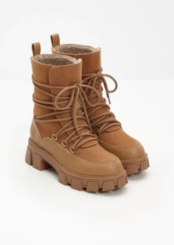 Boots lacées et doublées